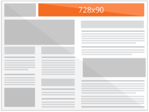 Example of a leaderboard ad banner