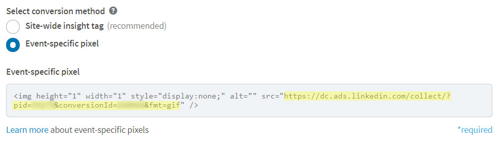 linkedin-custom-event-source-url