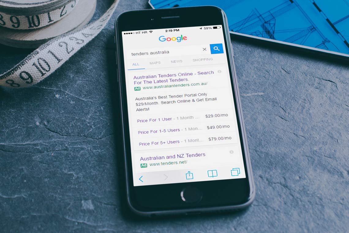 Google AdWords - Australian Tenders Case Study