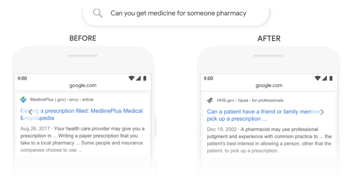 BERT Google Changes_pharmacy medicine