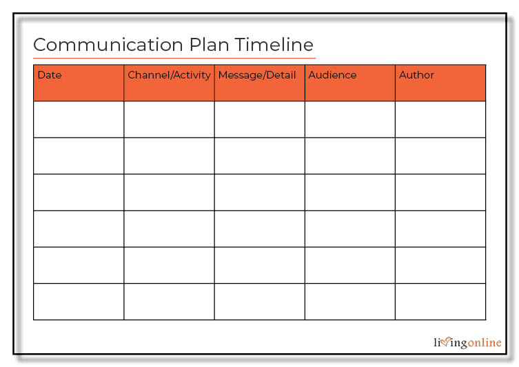 communication plan timeline